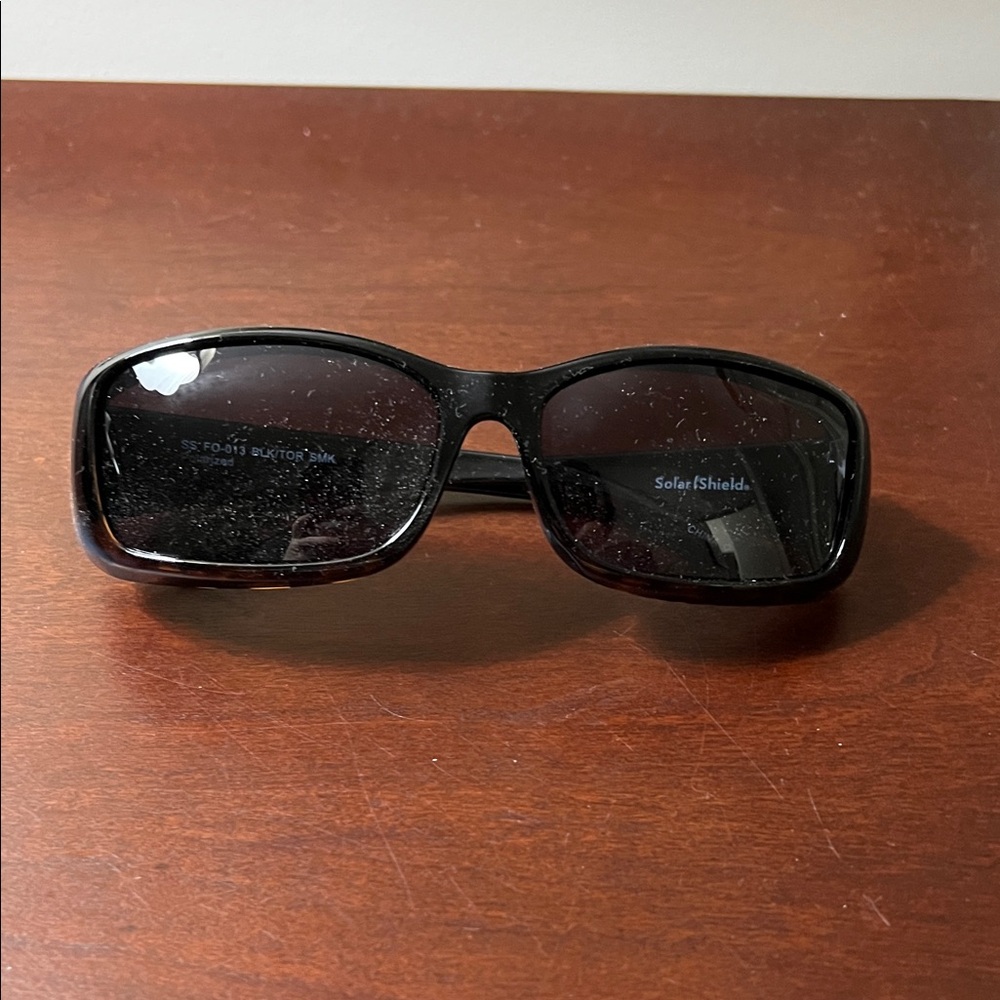 Solar Shield Black/Tortoise Over RX Glasses Polarized Sunglasses